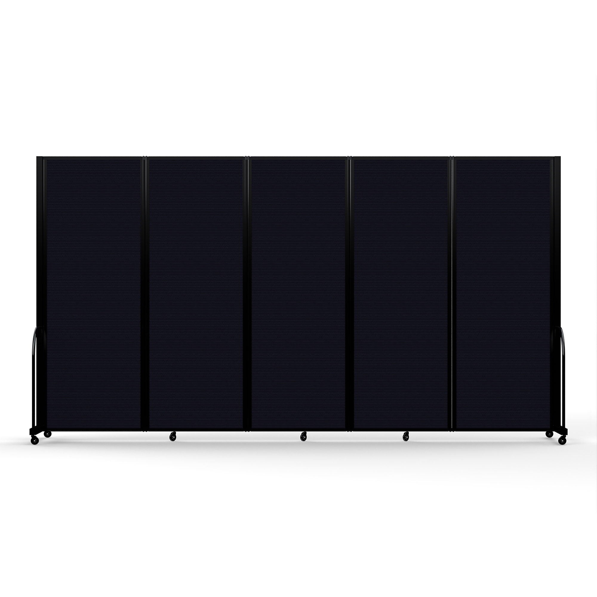 Screenflex Full Motion Divider — 7ft. 6in. x 14ft. 1in., Black Frame, Black, Model# FSH-765-B-DX
